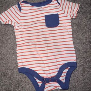 Red White & Blue Striped Onesie Size 3-6 Months